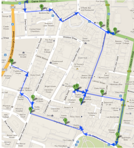 ROute for 12 Pubs of Christmas